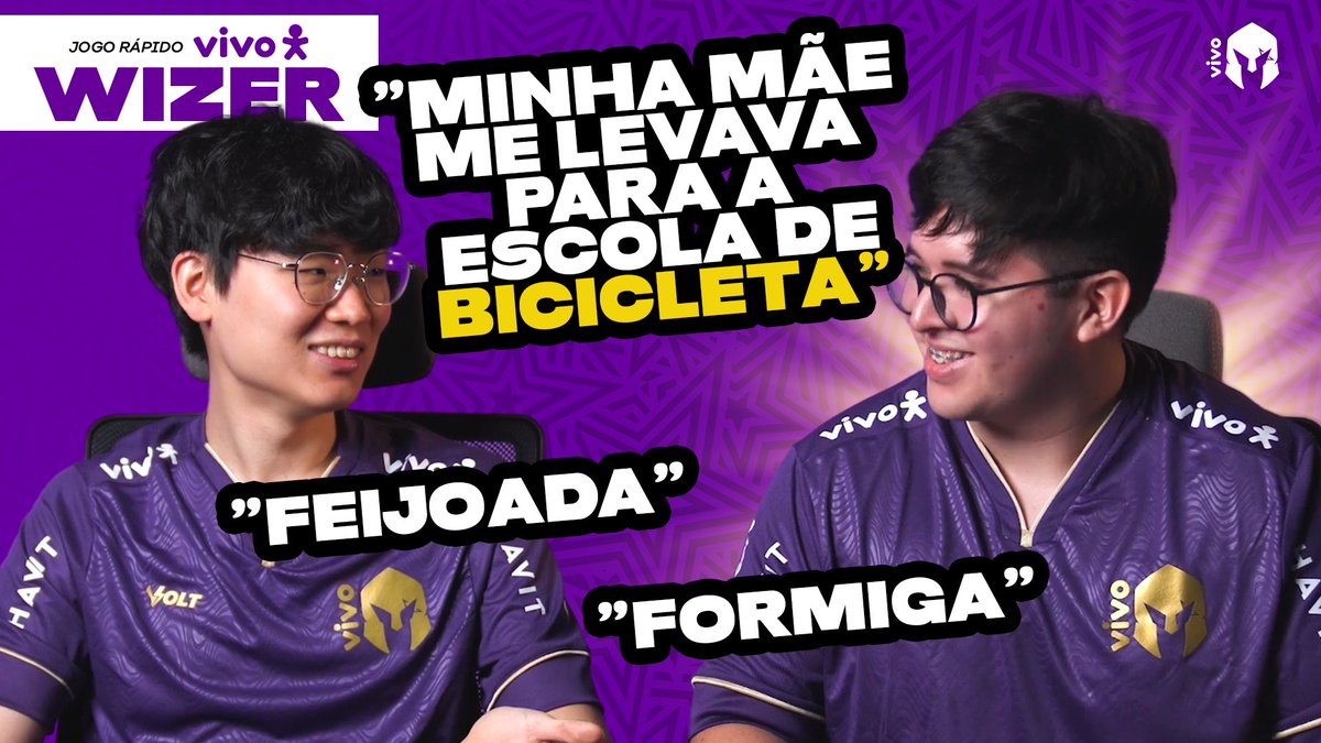 vocês pediram e o nosso Jogo Rápido da Vivo é com o coreano mais brasileiro do cenário 💜 bora conhecer mais do Wizer 👇