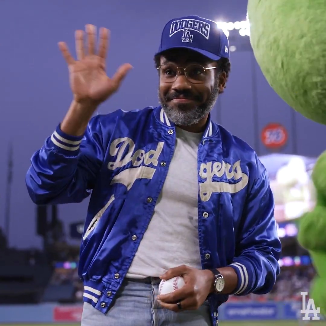 Yoshi takeover. 😂 We mic’d up Donald Glover for his visit to the ballpark and had a Yoshi meet-up!