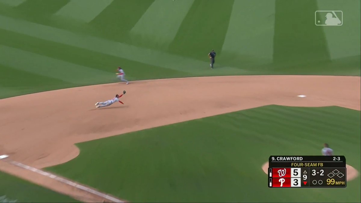 Brady House lays out for a spectacular play!