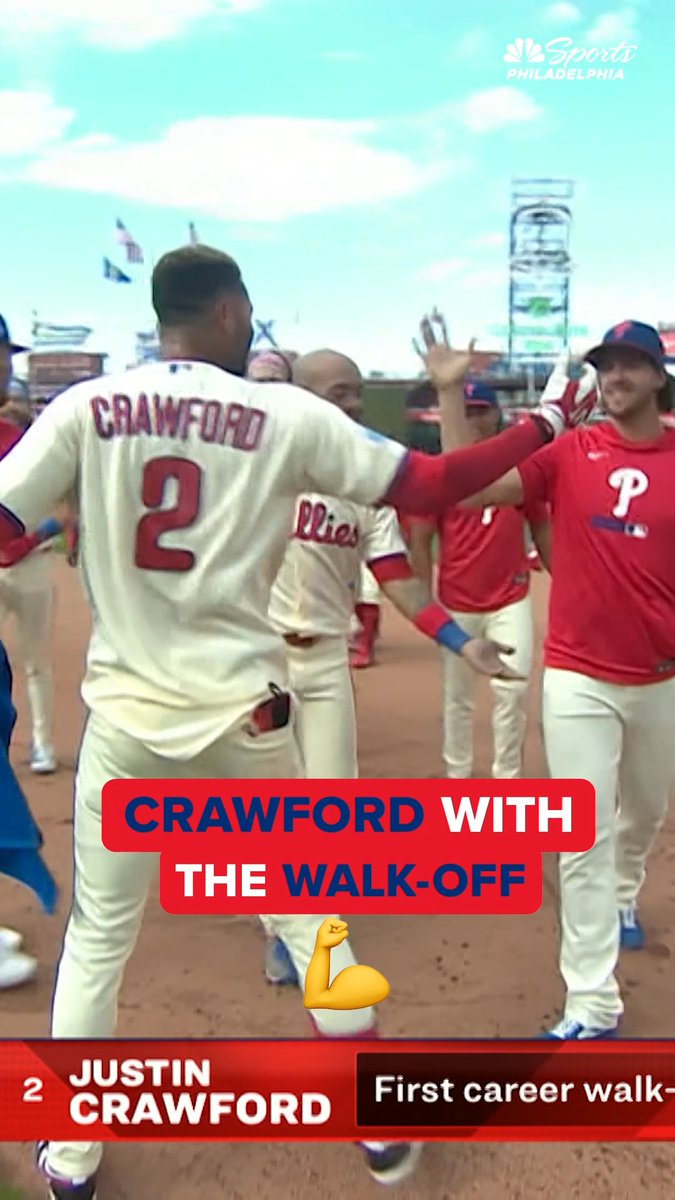 FIRST-CAREER WALK-OFF FOR JUSTIN CRAWFORD: ✅