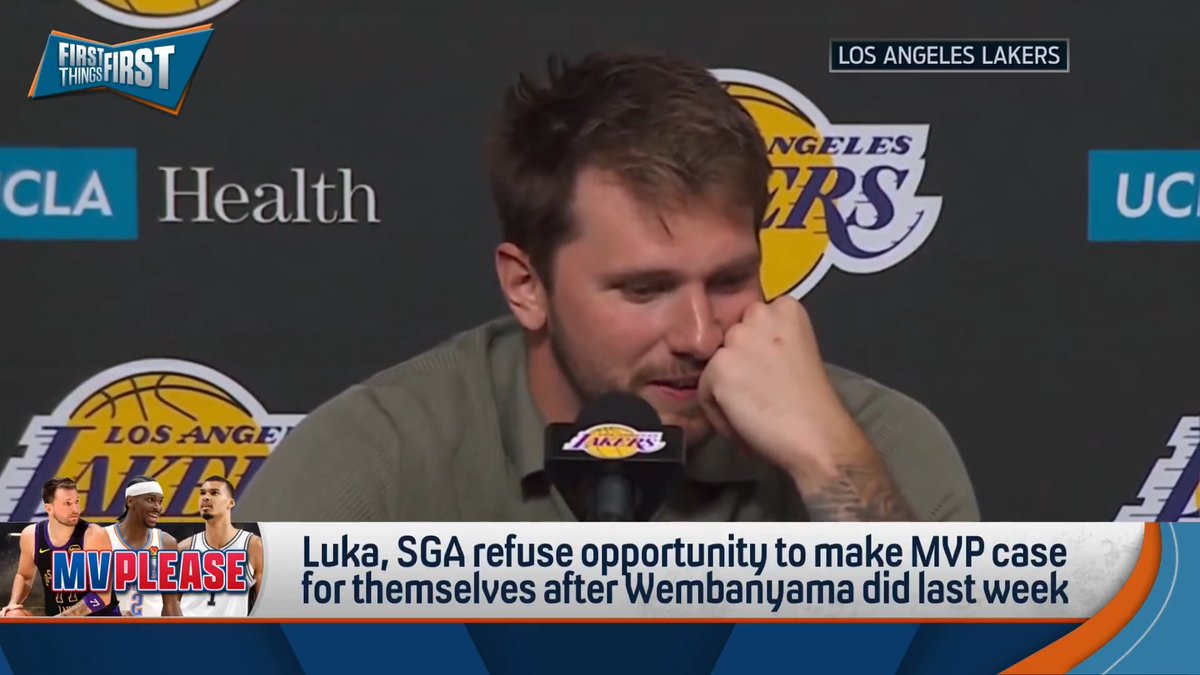 .Chris Broussard reacts to SGA &amp; Luka not making an MVP case for themselves: “I get it from SGA. He’s cool, cool personality. He’s got his MVP, he’s got his championship. I get it. Luka…Luka! Ya blew it! Here’s the deal guys, it's worked! What Wemby said has worked!”