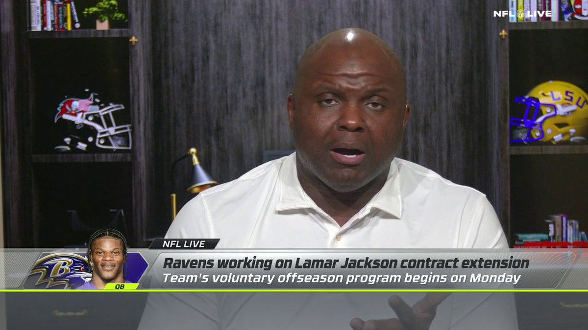 "If you're the highest paid player on the team, installing a new offense, and you got a new contract. I think a lot of teammates are going to expect Lamar to be there the majority of the time." Booger shares his thoughts on if Lamar Jackson should participate in the Baltimore Ravens voluntary workouts starting Monday ✍️