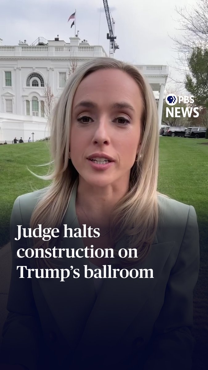 President Donald Trump's big ballroom project is on pause — for now. He faced a major setback on Tuesday when a federal judge ordered that construction could not begin on the White House ballroom that he's been eager to build. Judge Richard Leon wrote that the "president of the United States is the steward of the White House for future generations of first families. He is not, however, the owner!" Liz Landers (Liz Landers) has more.