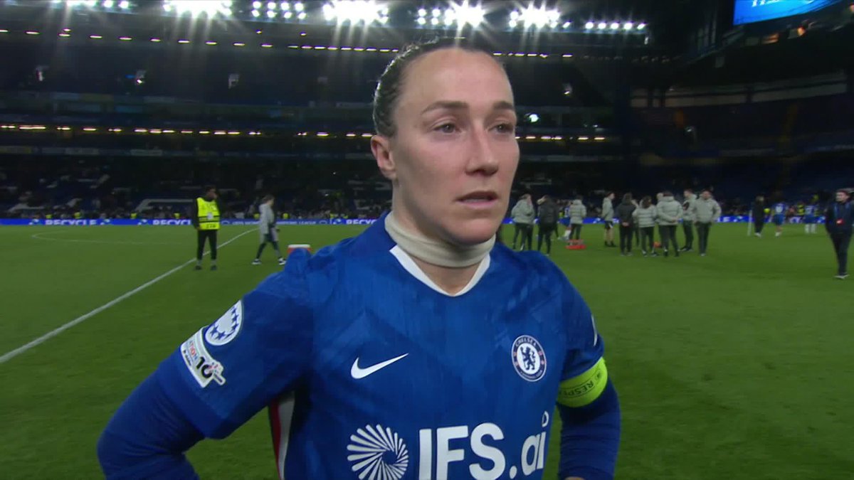 “Across both legs I think we were the slightly better team.” Lucy Bronze reflects on Chelsea’s performance against Arsenal in the UWCL ⚔️