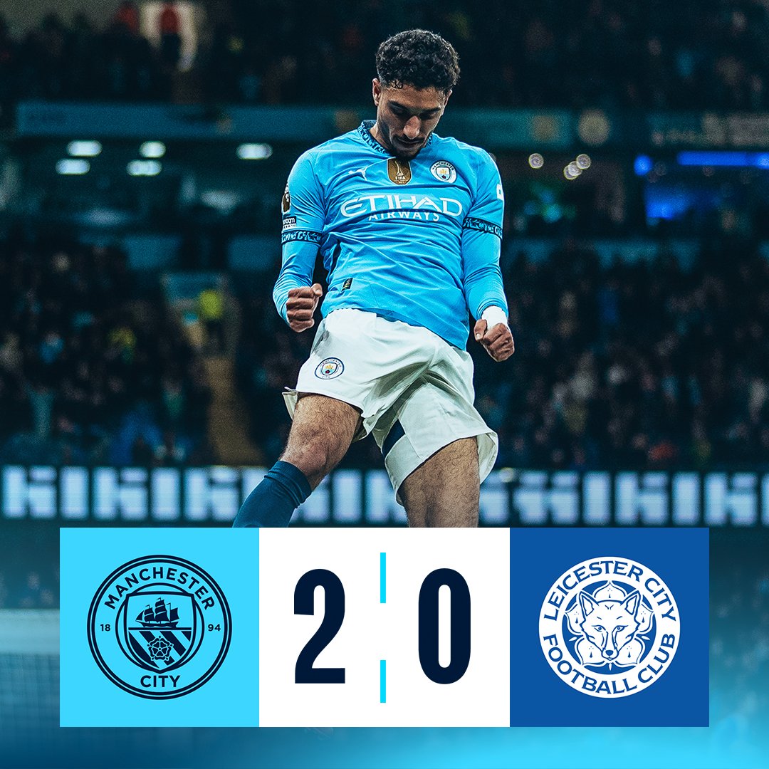 #OnThisDay: #ManCity 2-0 Leicester [2025] ⚽️ [2'] Jack Grealish ⚽️ [29’] Omar Marmoush