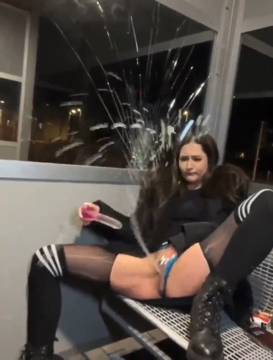 Girl masturbates and squirts at a train station #publicsex #publicmasturbation