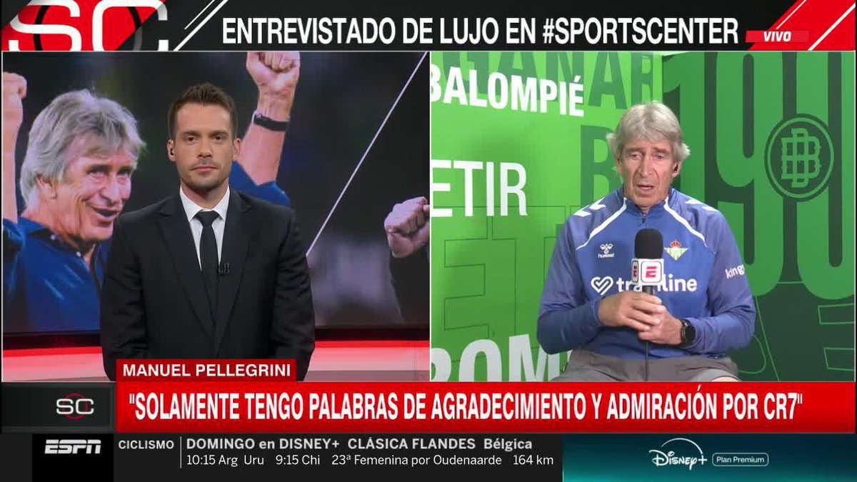 "EL DESCENSO CON LA U ME SIRVIÓ MUCHÍSIMO PARA MI CARRERA" Manuel Pellegrini se refirió a su descenso junto a los Azules, asegurando que, pese a que fue uno de sus peores sucesos como DT, le sirvió para exigirse. ▶️ Mira #SportsCenterChile en el Plan Premium de #DisneyPlus