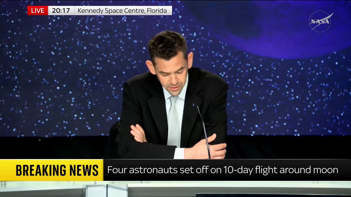 "After a brief 54-year intermission, NASA is back in the business of sending astronauts to the moon." NASA administrator Jared Isaacman celebrates the successful launch of the Artemis II mission to the moon's orbit. 📺 Sky 501, Virgin 602, Freeview 233