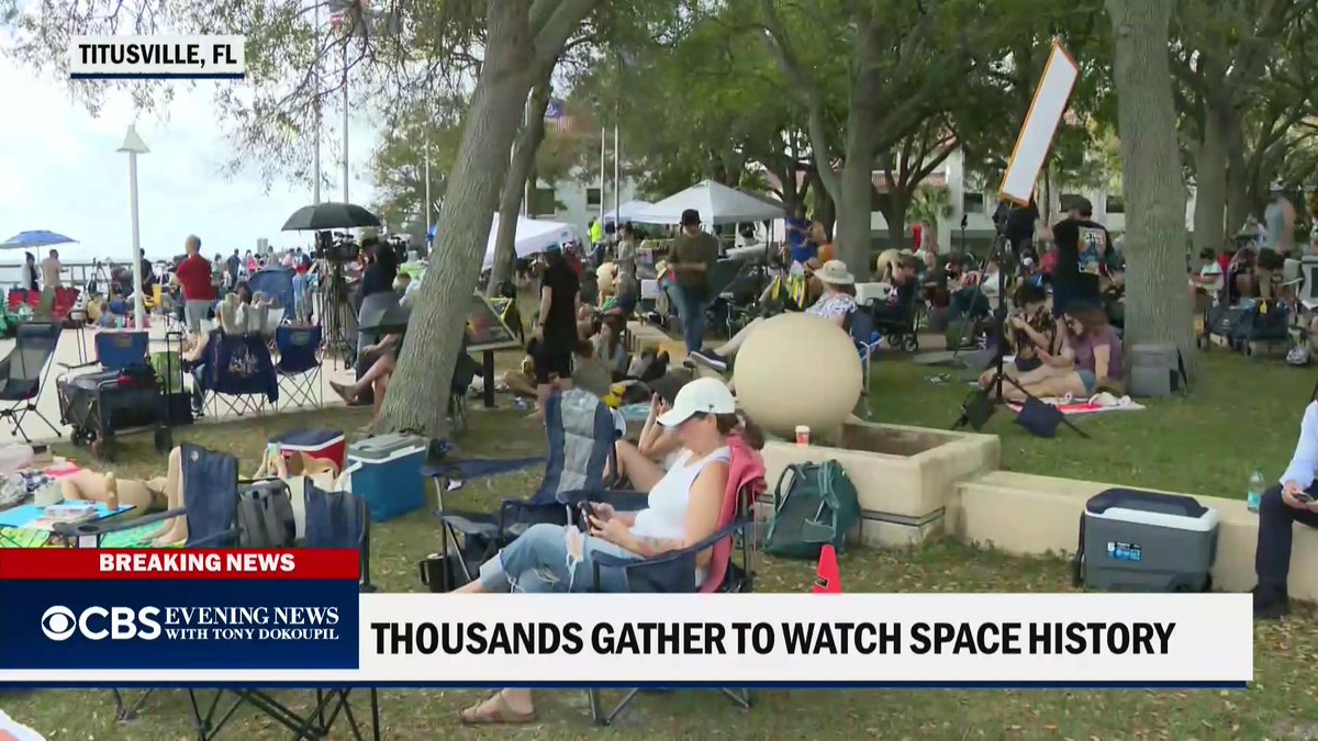 Thousands gathered in Space View Park in Titusville, Florida to watch NASA launch Artemis II for a mission around the moon. Meteorologist Rob Marciano met families who traveled across the country to witness history.