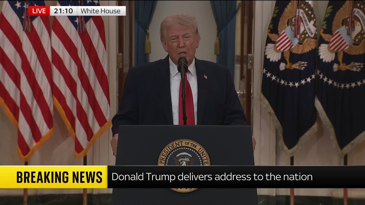 BREAKING: "We're going to finish it very fast. We're getting very close." Donald Trump says the U.S.'s core strategic objectives in Iran are 'nearing completion'. 📺 Sky 501, Virgin 602, Freeview 233 and YouTube