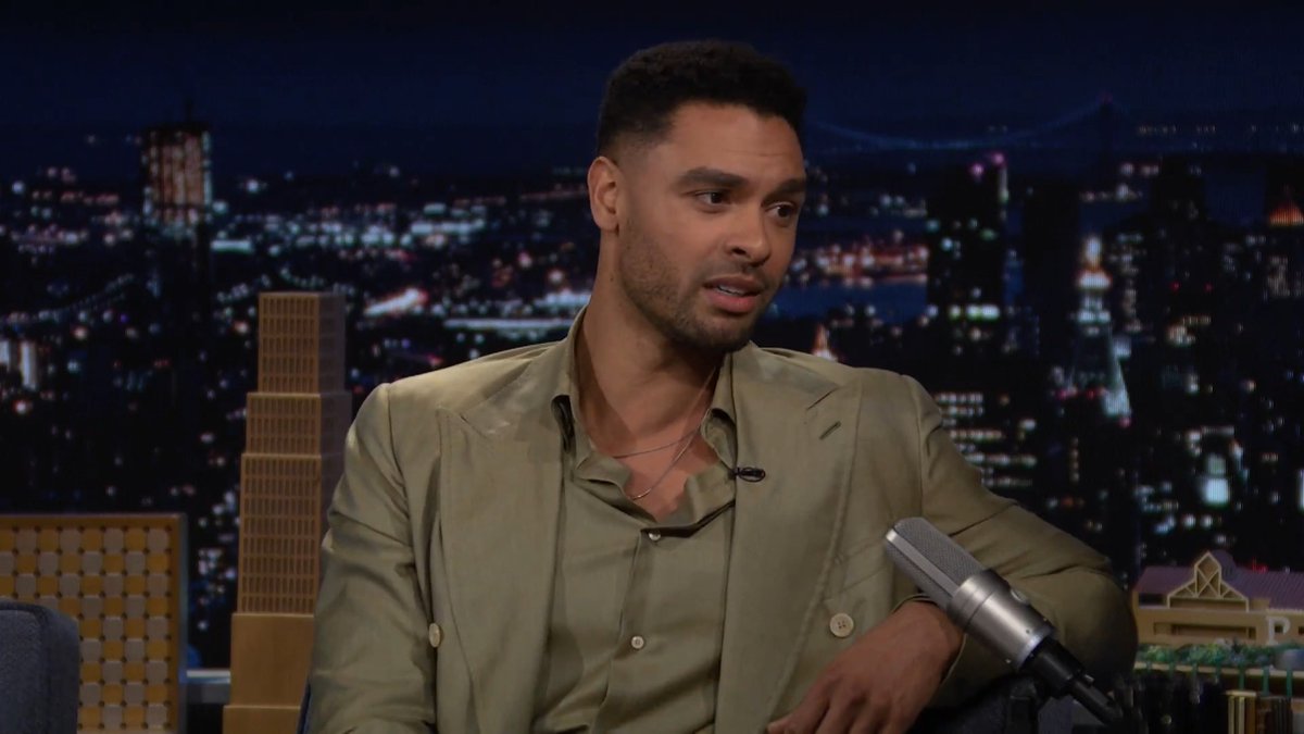 .Regé-Jean Page says his new movie You, Me & Tuscany is a “classic, feel-good, uncynical, joyous rom-com” ☺️ #FallonTonight