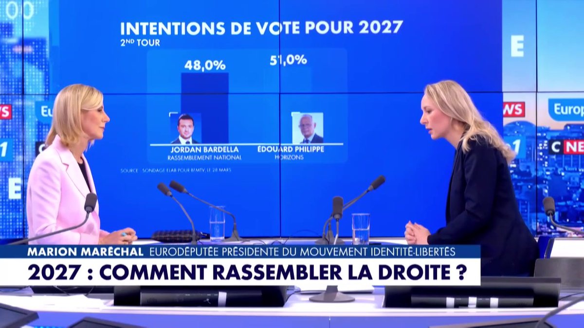 🔴🇫🇷 ALERTE VIDÉO | Marion Maréchal attaque tous ceux qui veulent faire des primaires ou se présenter à l'élection présidentielle et que tout le monde doit se mettre derrière Jordan Bardella pour faire "une coalition".