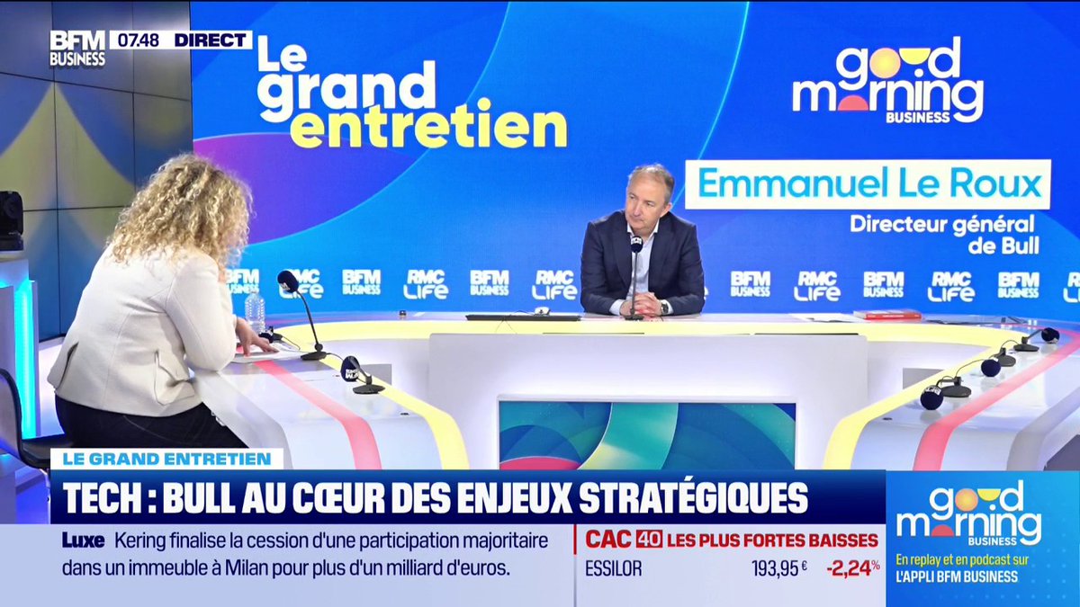 Nouveau supercalculateur prévu fin 2027 pour Bull "Il va faire 1 milliard de milliards d'opérations par seconde. Cela sert à la science, par exemple pour simuler le cerveau ou pour faire de la climatologie...sur 30 ans." 💬Emmanuel Le Roux, directeur général de Bull
