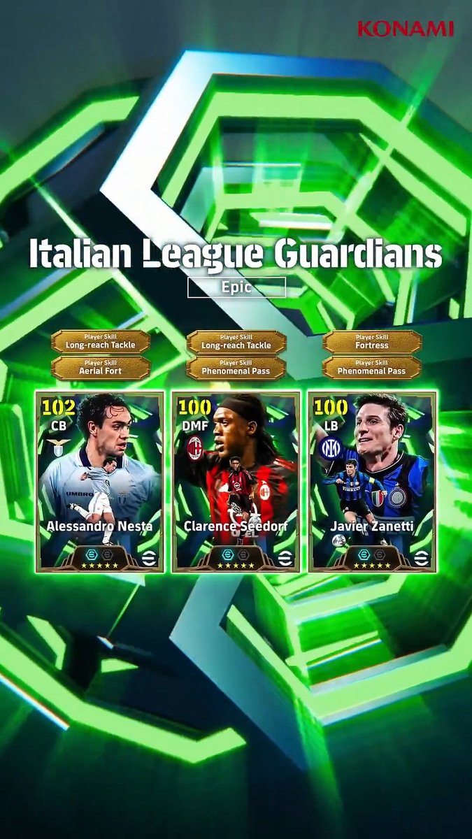 Epic : Italian League Guardians Trailer 🇮🇹📽️ 🇮🇹 Alessandro Nesta 🇳🇱 Clarence Seedorf 🇦🇷 Javier Zanetti #eFootball2026 | #eFHUB