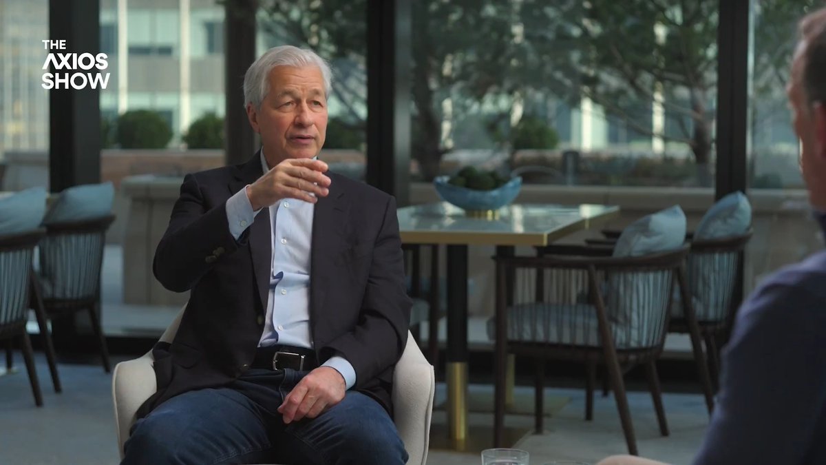 💥 NEW: JPMorgan Chase CEO Jamie Dimon tells Jim VandeHei on The Axios Show that global terrorism and the Iran war have led to more “geopolitical risk than we’ve seen since World War II.”