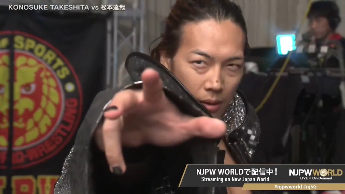 Konosuke Takeshita finally working a NJPW Road To show today. 🔥 Can't wait for Takesoup vs Shooter on Saturday.
