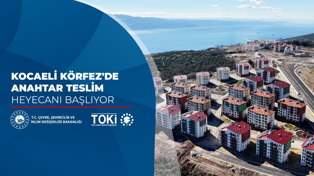 🏘️ Kocaeli Körfez İlimtepe Mahallesi 3. Etap'ta 5️⃣2️⃣0️⃣ sosyal konut tamamlandı. 🗓️ 0️⃣6️⃣ - 2️⃣4️⃣ Nisan 2️⃣0️⃣2️⃣6️⃣ tarihleri arasında hak sahiplerine teslim edilecek. 🏕️ Dinlenme Alanları 🏃🏻 Spor Alanları 🛝 Çocuk Oyun Alanları 🌳 Yeşil Alanlar 🕌 Cami 🏫 İlkokul ve Ortaokul 🅿️ Otopark 👨👩👧👦 Hak sahibi vatandaşlarımıza yeni yuvalarında huzurlu, sağlıklı ve mutlu bir yaşam dileriz. 📌 Teslim programı için👇