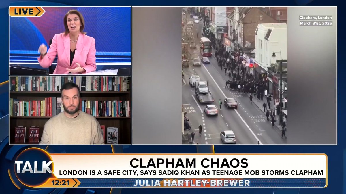 🚨"If these kids think they can get away with anything, that is our fault!" Brendan O'Neill says the youth gang riots in Clapham are a result of society "not having consequences for bad behaviour and petty crime". Julia Hartley-Brewer
