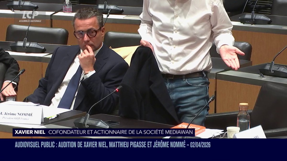 "Non, vous ne voulez pas m'entendre !" : Xavier Niel menace de quitter la commission d'enquête sur l'audiovisuel public. #DirectAN cc Xavier Niel