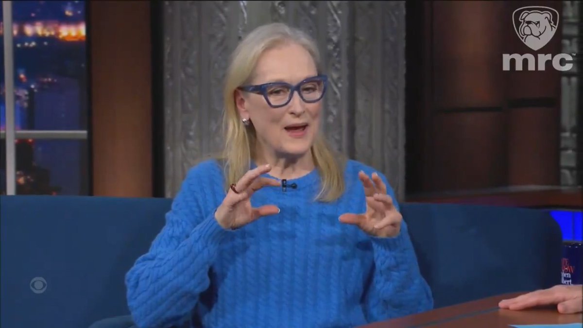 Stephen Colbert concluded his interview with Meryl Streep by inviting her to talk about whatever she wants and she went for the voter suppression fearmongering, "the SAVE America Act, if that passes, all the married women that have changed their names are going to have to go to the registrar and prove that they are who they are. In other words, to your voting registrar, this is what I understand. Otherwise when you get to the voting booth in November, you might be disqualified because your name on your birth certificate doesn't match your name on the voting rolls."