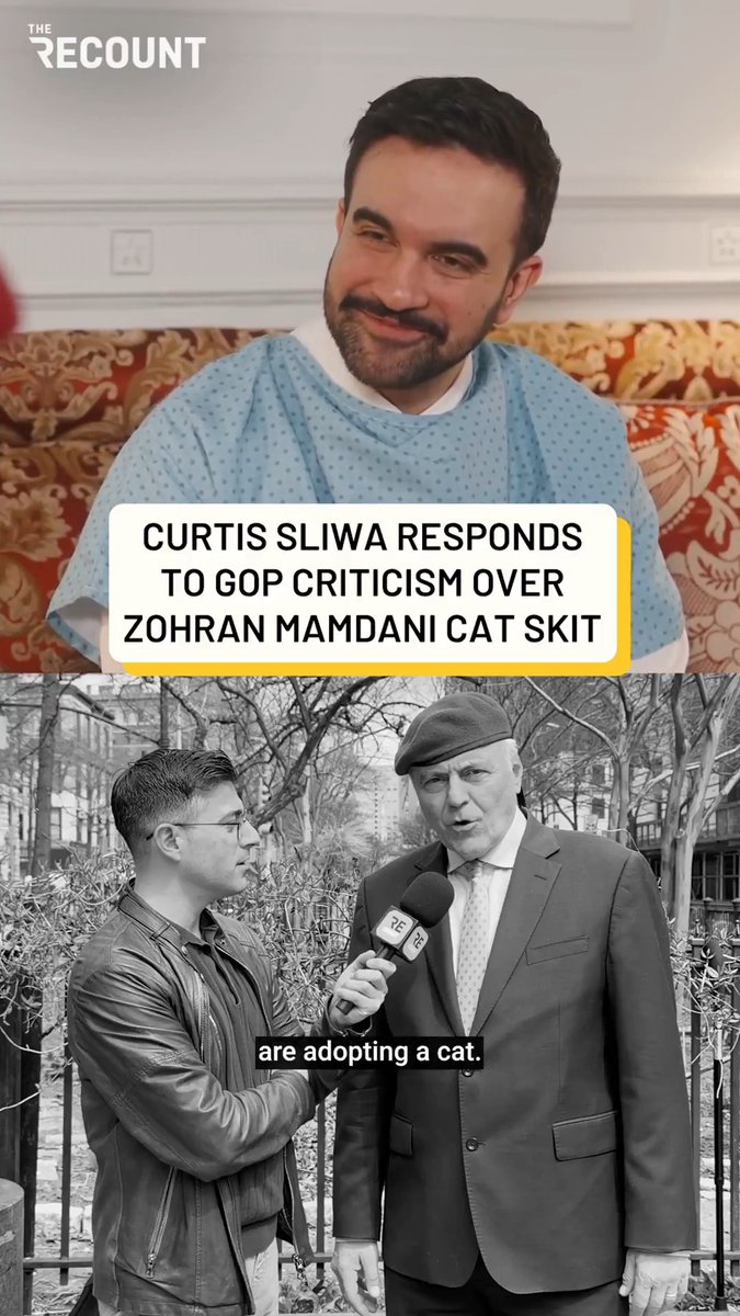 “I’m being accused of cat collusion.” — Curtis Sliwa dismisses Republican pushback to him filming an Inner Circle skit with Democratic NYC Mayor Zohran Mamdani