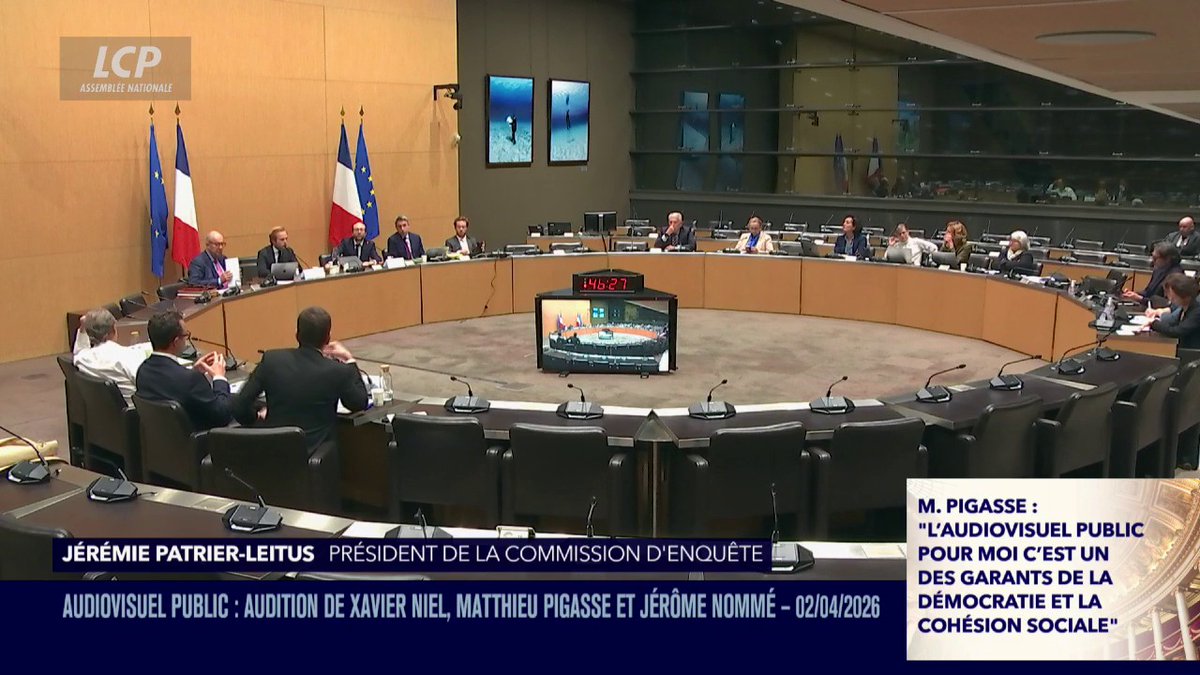 Le président de la commissions sur l'audiovisuel public : "Beaucoup de personnes sont venues ici en disant que le rapporteur avait tenu des propos faux à leur endroit" "Pourquoi personne n'a porté plainte pour diffamation ?"