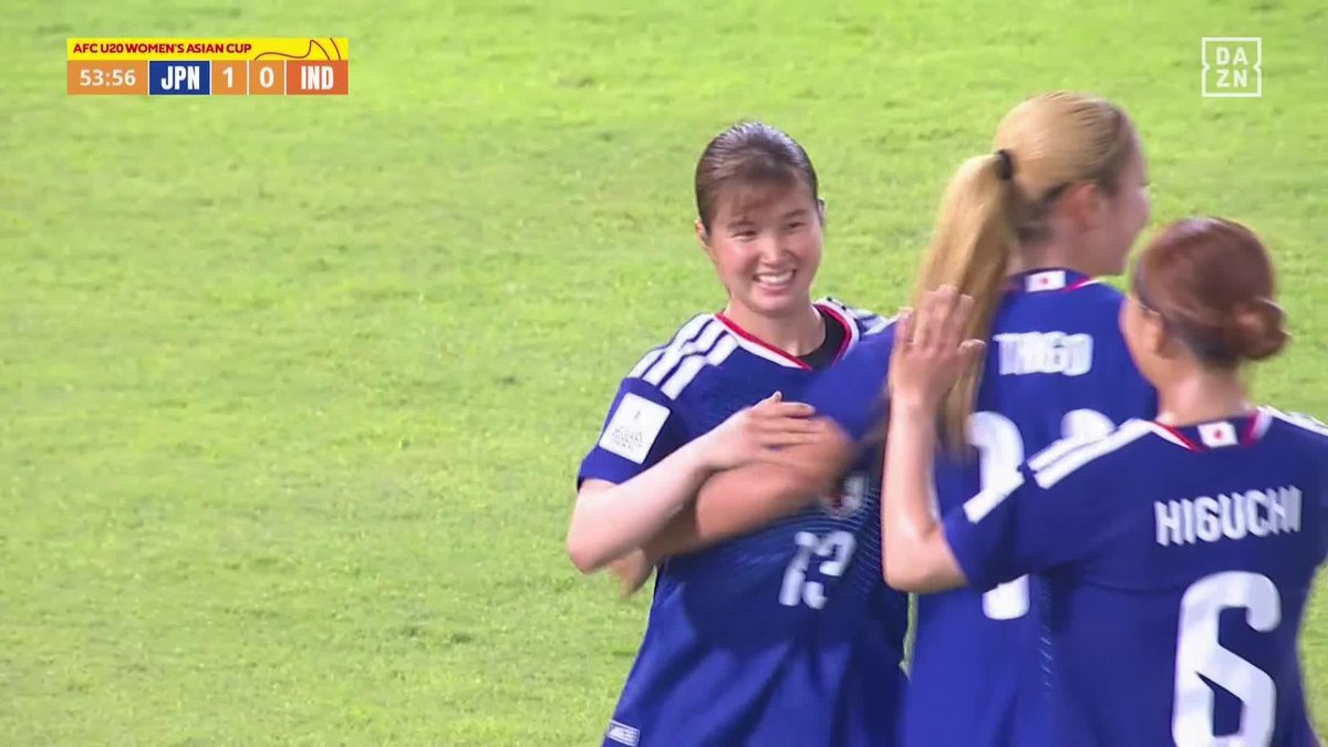 🇯🇵ヤングなでしこの未来は明るい 木村未来(きむら・みき) カットインからの左足が炸裂 🏆️AFC U20女子アジアカップ 🆚日本×インド 📺DAZN ライブ配信中 #U20女子アジアカップ #だったらDAZN