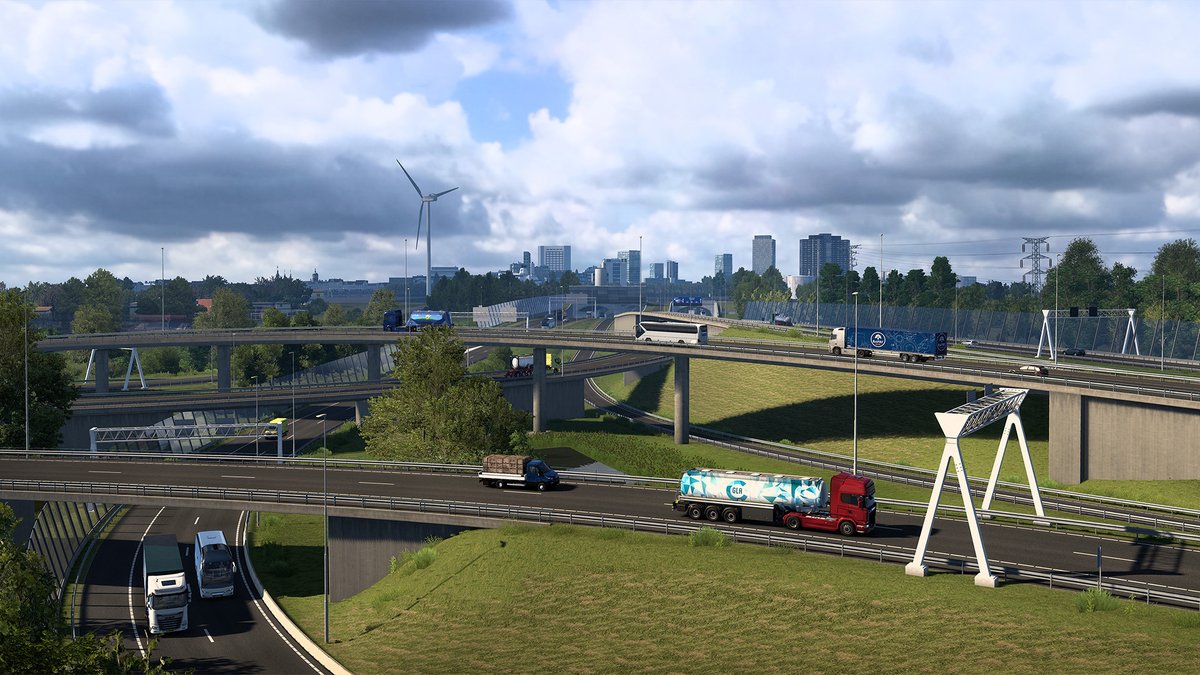 From city streets to coastal crossings 🇳🇱 Get a first look at Amsterdam and the IJmuiden ferry, both rebuilt from the ground up in our Project Benelux Rework, coming as a free update for all Euro Truck Simulator 2 owners! 🚛 See more at our blog: