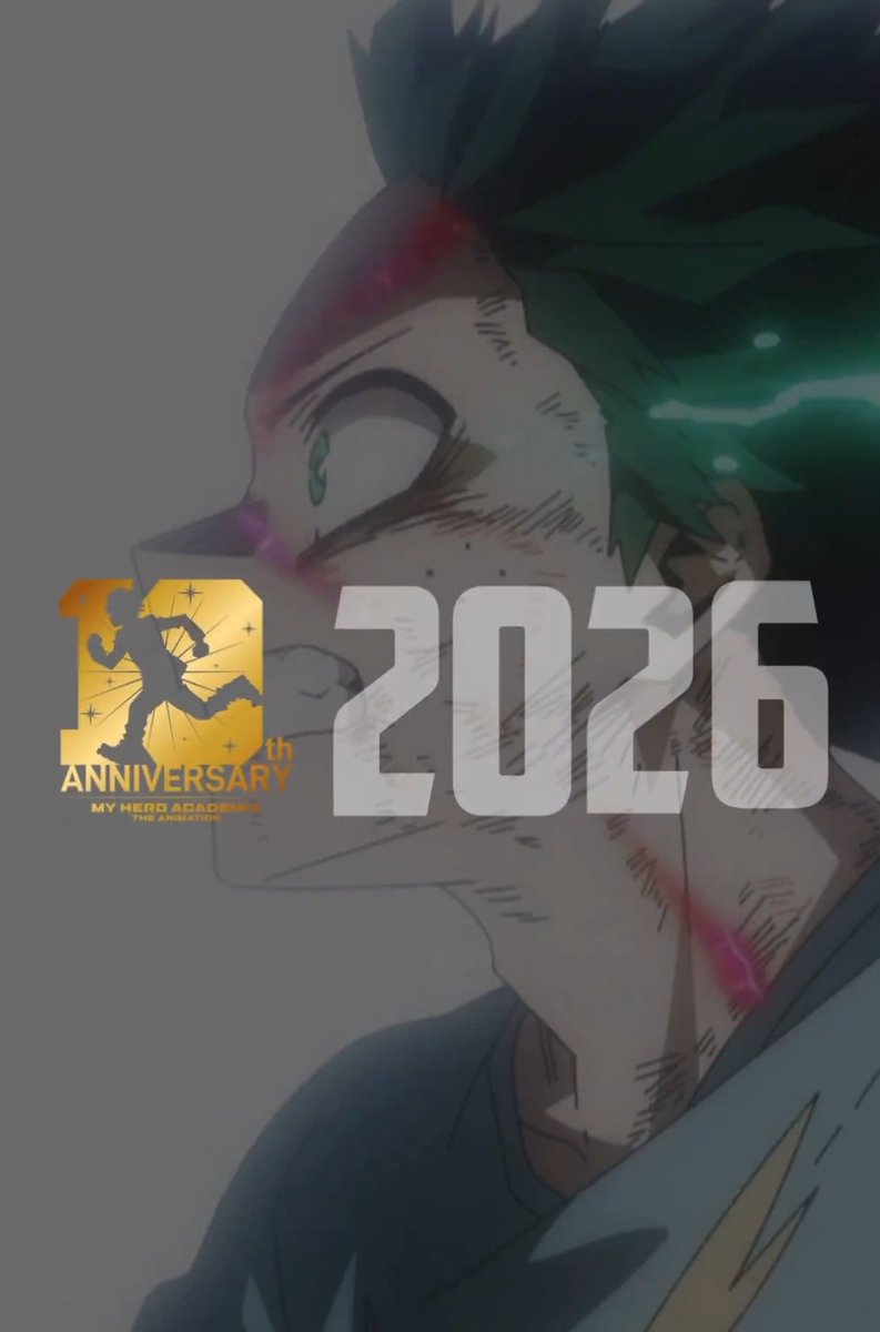 ◤ 2016. 4. 3 - 2026. 4. 3 僕のヒーローアカデミア The Animation 10th Anniversary ◢ 10年間の応援に、感謝を。 そして、10年の更に向こうへ。 PLUS ULTRA＜プルスウルトラ＞ #ヒロアカ #heroaca_a