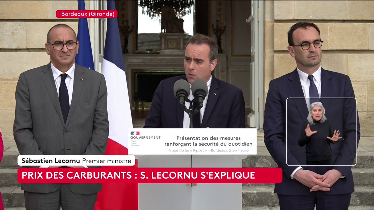 🔴 DIRECT : "J'assume de ne pas ouvrir les vannes de milliards d'euros qui tomberaient comme ça, de manière complètement indiscriminée", déclare le Premier ministre Sébastien Lecornu, interrogé sur la hausse des prix du carburant. #Canal16