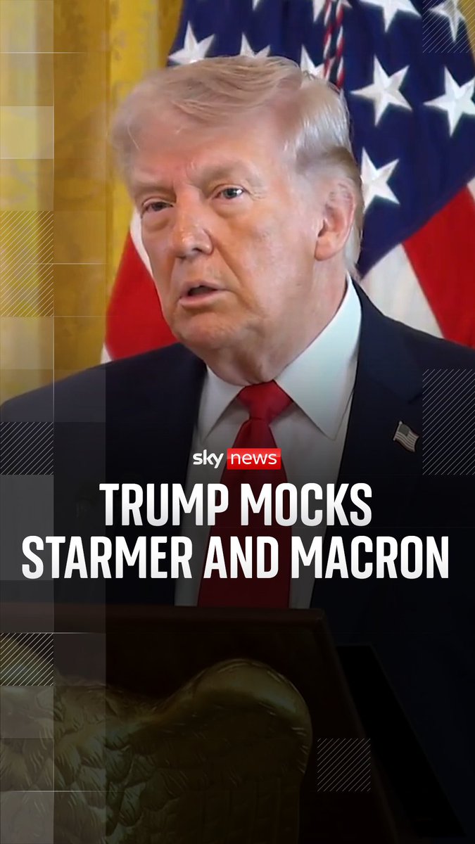 Watch as U.S. President Donald Trump mocks Sir Keir Starmer and French President Emmanuel Macron at The White House Easter lunch gathering. Live updates: