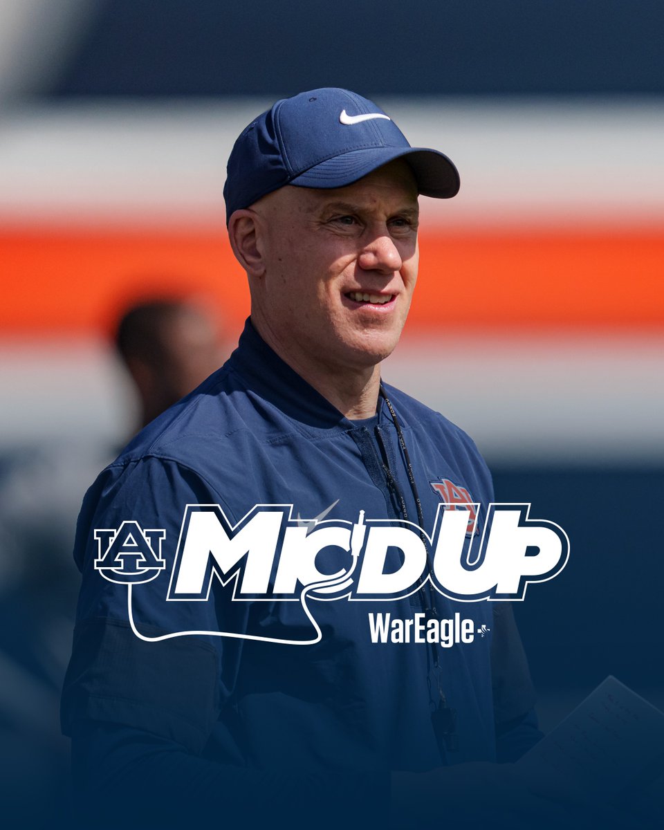 Always bringing the energy 🔊🔥 Full Mic'd Up with Coach Durkin streaming now on WarEagle+ 🦅