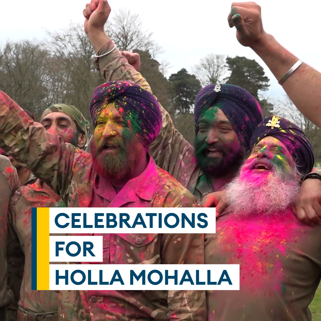 Colour, courage, and combat spirit Sandhurst marked Holla Mohalla with coloured powder and military fitness — blending tradition with soldier readiness🔗