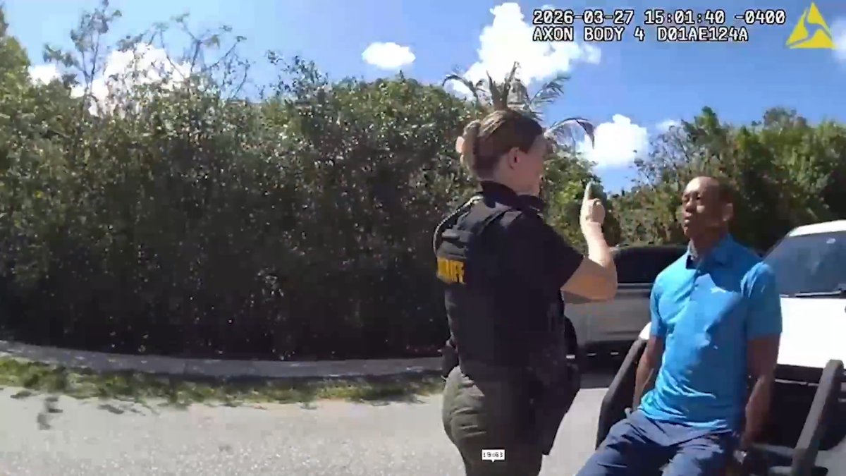 Body-cam footage of Tiger Woods' crash and arrest has been released. (📹: WPBF 25 News)