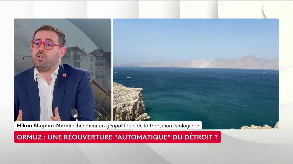 🔴 🗣️ Moyen-Orient : "L'Iran [n'a pas ratifié] la Convention des Nations Unies sur le droit de la mer [...] Dans ce cas, l'Iran fait ce qu'il veut dans sa partie territoriale du détroit d'Ormuz", explique le chercheur en géopolitique Mikaa Blugeon-Mered. #ToutEstPolitique #Canal16