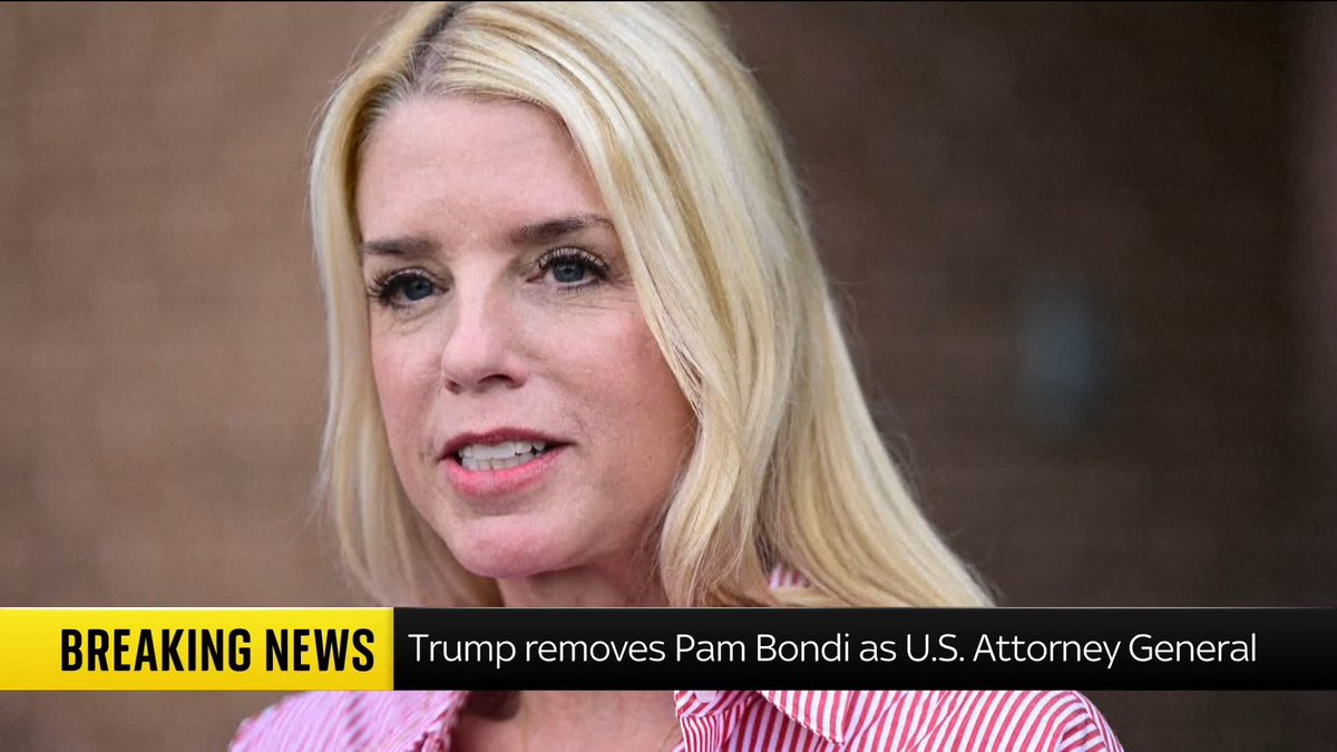 BREAKING: U.S. President Trump fires Attorney General Pam Bondi David Blevins reports on what we know so far 📺 Sky 501, Virgin 602, Freeview 233 and YouTube