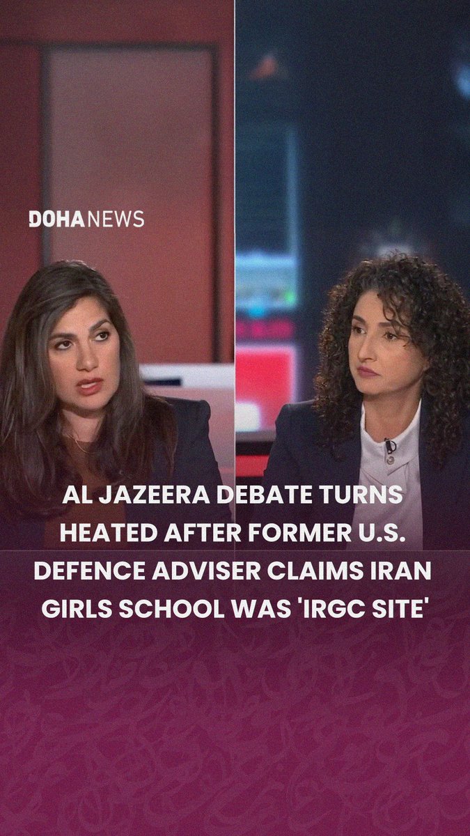 During a heated televised debate on Al Jazeera PR late on Wednesday, former adviser at the U.S. Department of Defense Hiam Nawas sparked controversy on air after claiming that a girls’ school in #Iran, where 168 people were killed in a deadly attack, was an Iranian Revolutionary Guard Corps (IRGC) site. The claim was immediately challenged by Iranian-American journalist Negar Mortazavi and other guests, who pushed back and pointed to evidence showing a pattern of systematic targeting of civilian sites by the U.S. and #Israel in the war on Iran. Investigations by Al Jazeera, The New York Times, Bellingcat, and Amnesty had found that the Iranian girls’ school in Minab was hit by a U.S. Tomahawk missile, with several other independent groups supporting that conclusion. U.S. military assessments have also indicated the attack was likely the result of a failed targeting decision based on outdated intelligence that may have misidentified the school as an active IRGC-related military objective.
