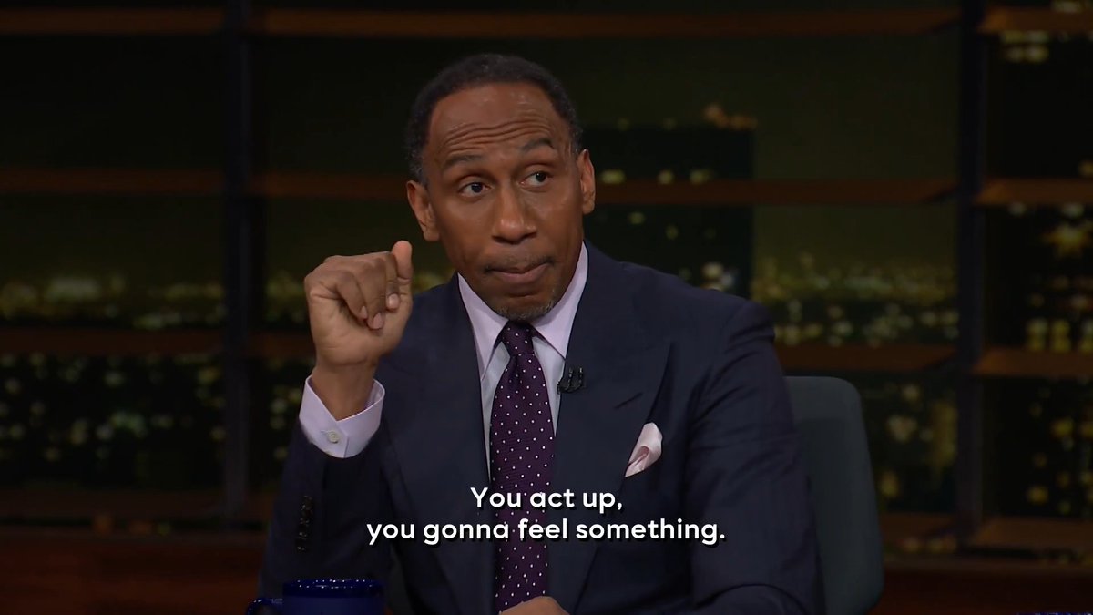 PSA: Don't act up in the Smith household. Watch Stephen A Smith respond to Bill Maher's question about corporal punishment on the latest episode of Real Time: