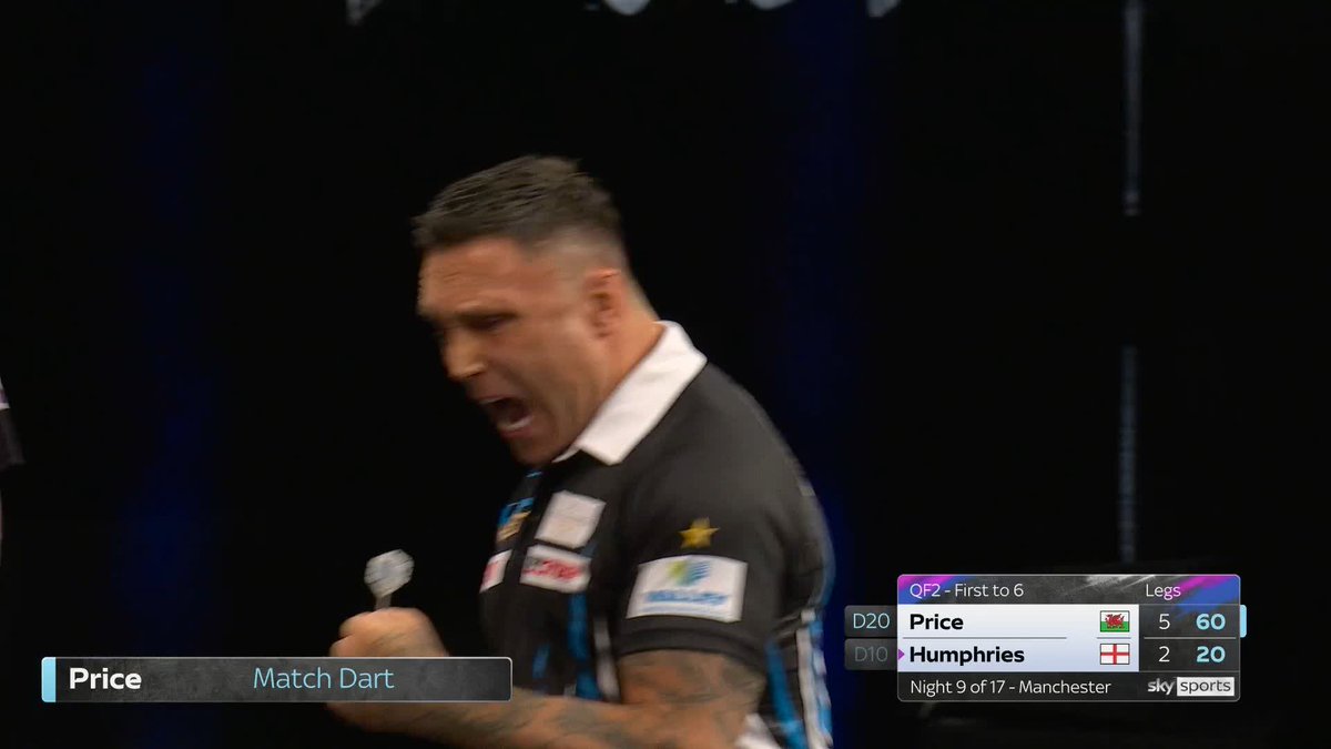 PRICE PUNISHES HUMPHRIES! What a performance! Gerwyn Price averages 104.46 to dispatch reigning champion Luke Humphries and set up a semi-final clash against Stephen Bunting! 📲 #PLDarts | QF2