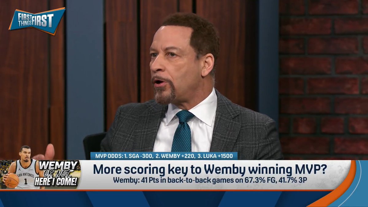 “First of all, I’m smitten. You gotta love that mentality!” Chris Broussard thinks Wemby sounds like Kobe &amp; Jordan 👀