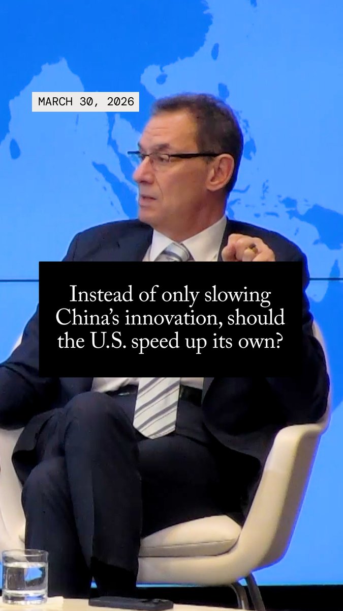 “We are watching a superpower developing super scientific capabilities, and our whole effort is how to slow [China] down, rather than how to become better than them,” says Albert Bourla, chairman and CEO of Pfizer, Inc. “The only way to be able not to lose the edge that we have—it is if we do changes inside our American ecosystem of biotech, of science, of academia, of pharmaceuticals, of capital markets, venture capital.” 🔗 Watch the full conversation: