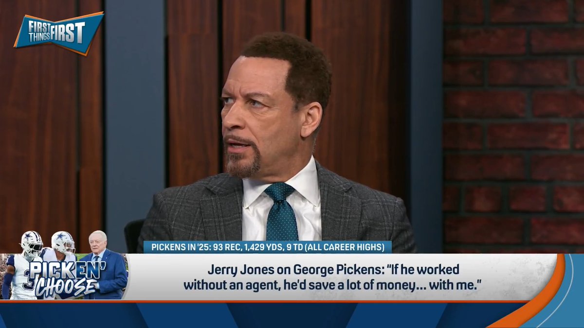 “Jerry, to me…is talking out of both sides of his mouth…I just think he needs to stop going against agents.” Chris Broussard weighs in on the Jerry Jones-George Pickens discussion: