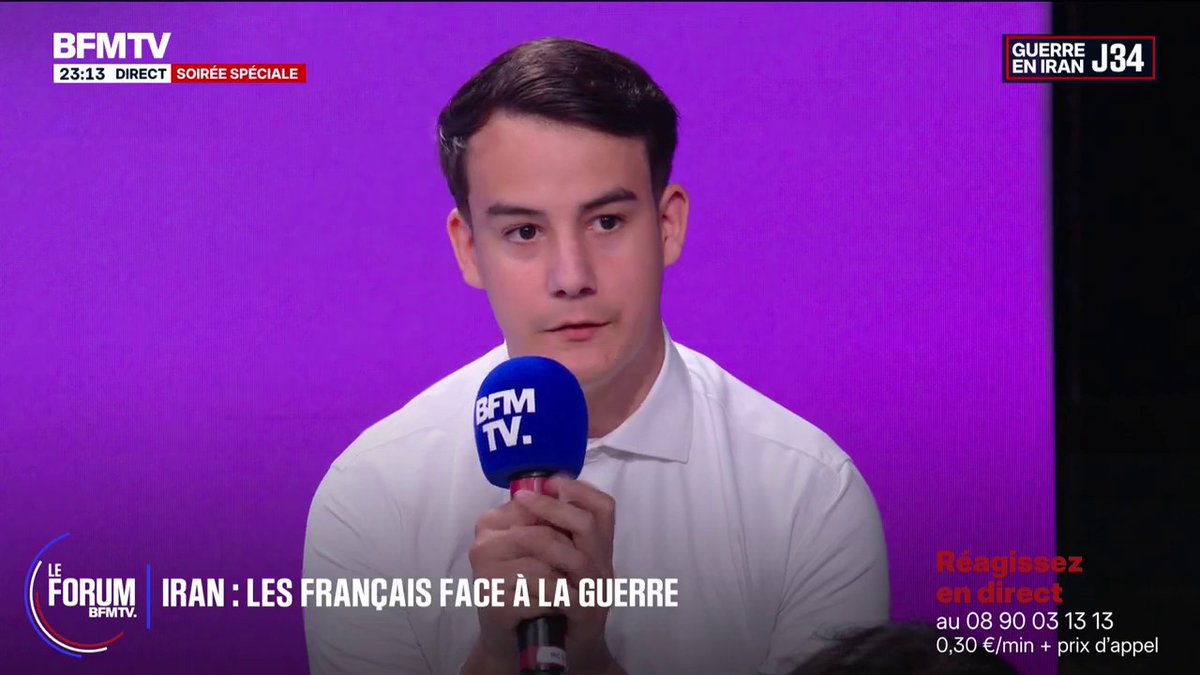 FORUM BFMTV - Guerre au Moyen-Orient: “Est-ce qu’on serait prêt à mourir pour les bêtises de Donald Trump?”, demande Enzo, étudiant dans l’Hérault