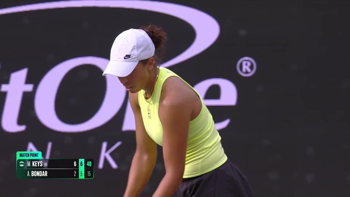 Locked and KEYS! 🔑 Madison Keys is into another Credit One Charleston Open quarterfinal after defeating Bondar in straight sets. #CharlestonOpen