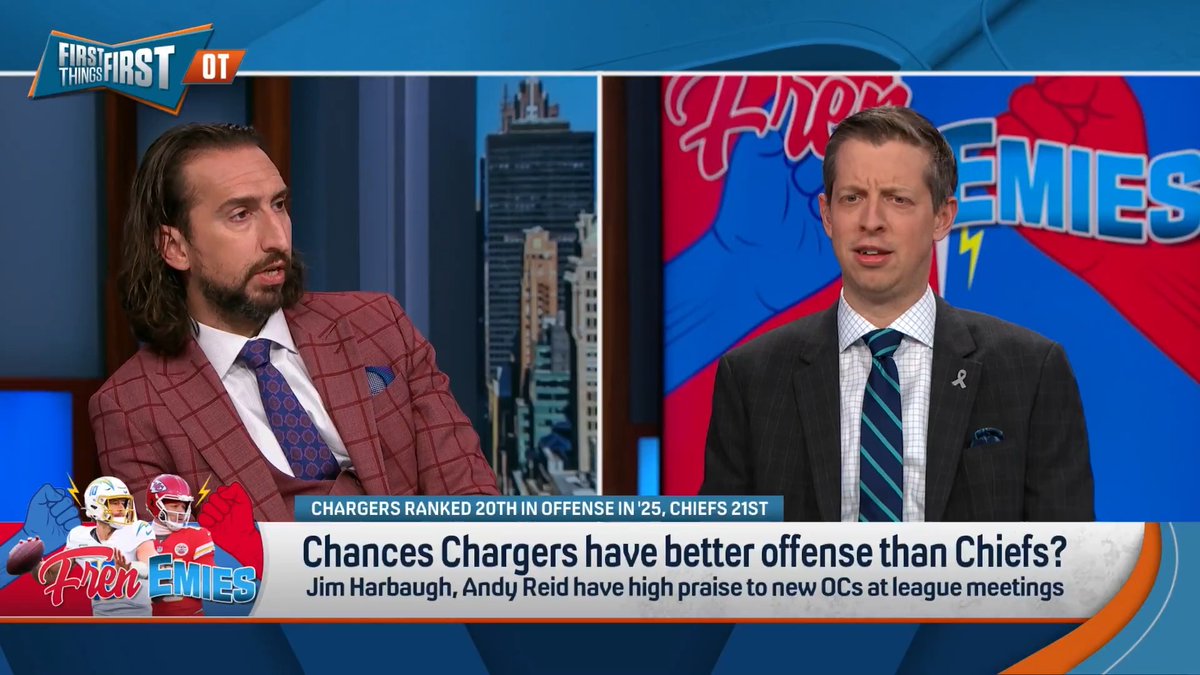 .Danny Parkins believes in a Mike McDaniel-Chargers offense but nick wright says they will NOT be better than the Chiefs: “The Chargers did not get better in any way. We’re comparing them to a Chiefs team whose biggest issue was a lack of a running game.”