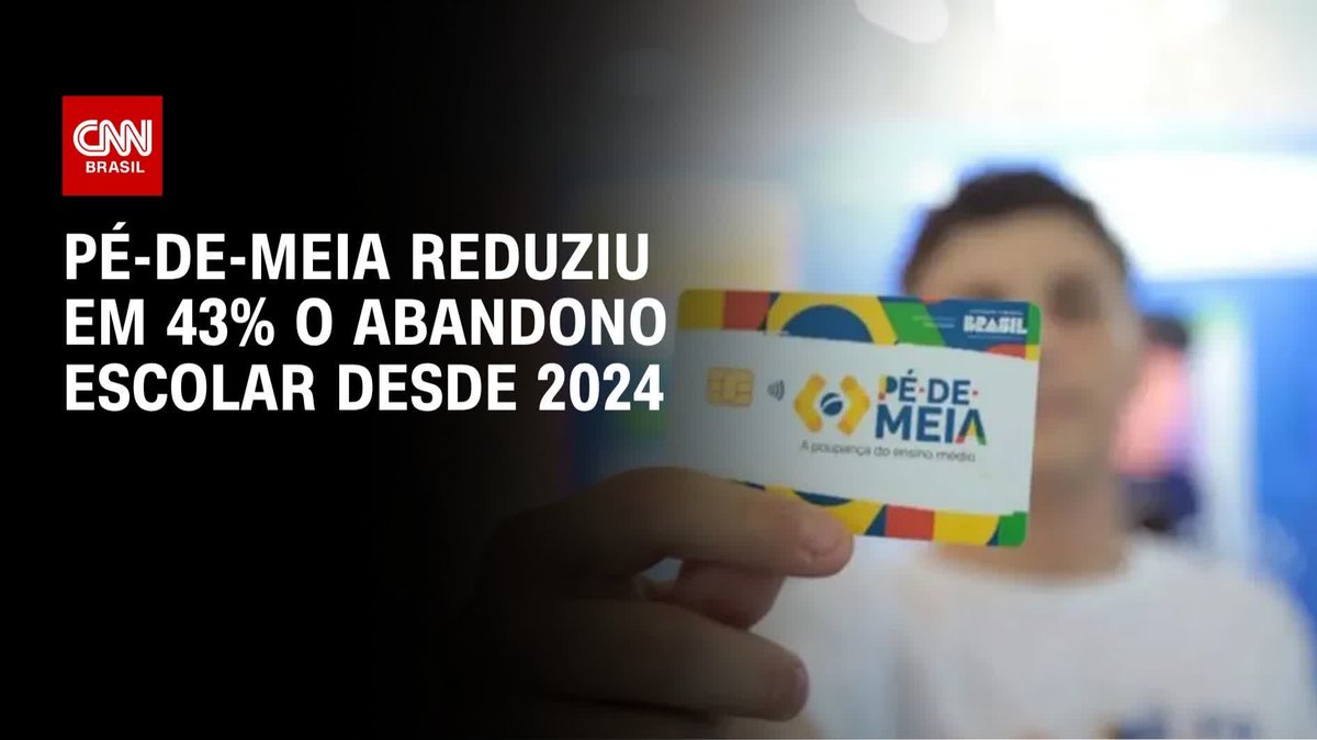 Pé-de-Meia reduziu em 43% o abandono escolar desde 2024; assista #HoraH