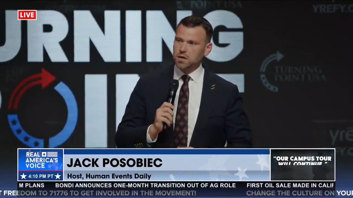 CONTINUING THE FIGHT FOR CHARLIE “When we got the news about what happened to Charlie, he was murdered. And I always say it that way, by the way…Don't let the media, don't let the left, don't let them downplay what happened….They could not outsmart him. That is the legacy of Charlie Kirk. And that is why every single one of you is in this crowd tonight. And God bless you for having the courage to step up and say that you will continue the legacy.” - Jack Posobiec Turning Point USA