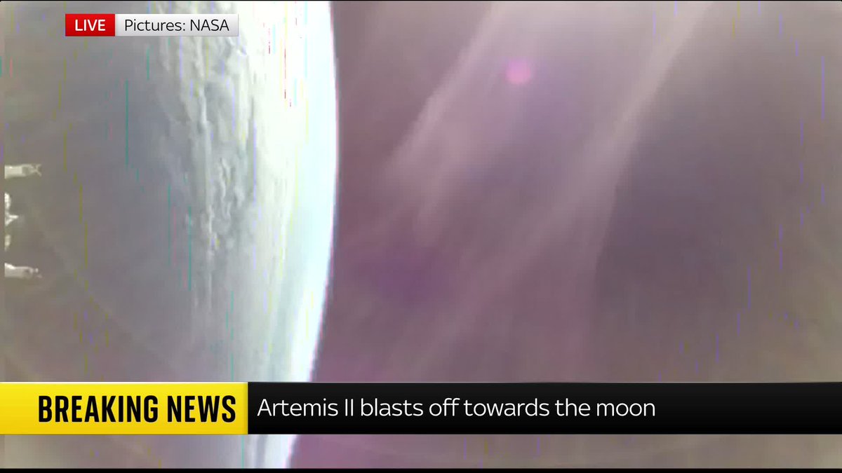 BREAKING: Artemis II has blasted off towards the moon after a successful trans-lunar injection. Orion is now 520 miles away from Earth, with that distance continuing to increase on its trajectory to fly around the moon. 📺 Sky 501