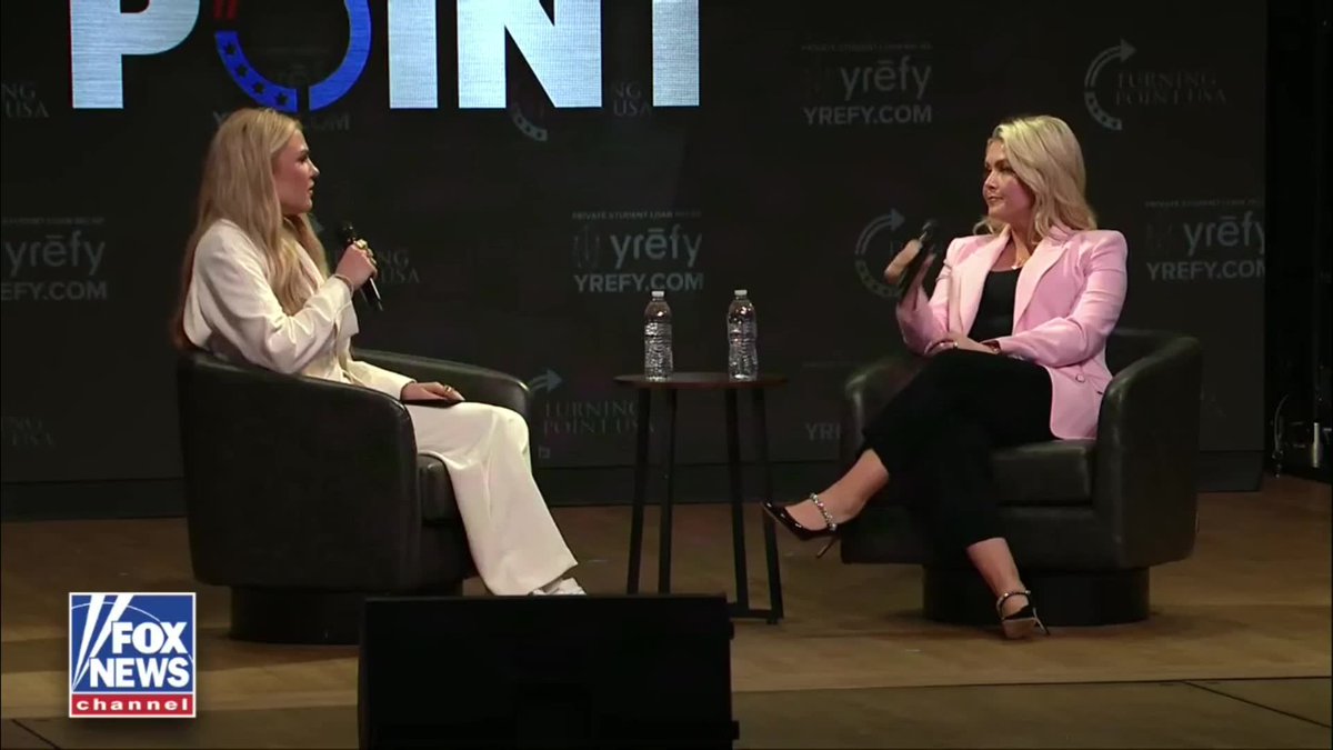 ERIKA KIRK: "When you have that heavy intake of the press, and you're reading all the stories...as a Christian, how do you guard your heart and mind..." KAROLINE LEAVITT: "Through prayer and faith. It's the only way, to just cover yourself in prayer." "Faith gives you such perspective that even the worst story or the worst news cycle is just a moment in its passing. This too shall pass."