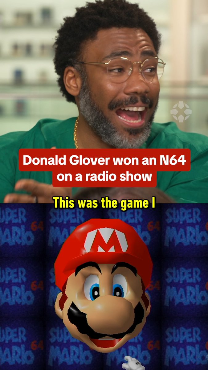 Donald Glover won his Nintendo 64 and a copy of Super Mario 64 through Radio Disney.